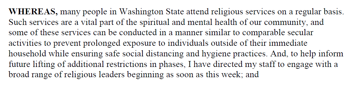 Is Governor Inslee s Safe Start Washington Plan Constitutional As Applied To Churches ELM Law